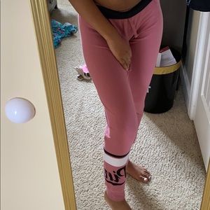 Pink cuffed sweatpants/joggers